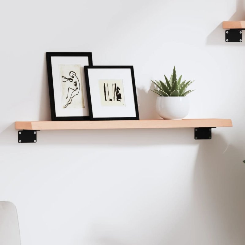 Estante de pared madera maciza de roble sin tratar 60x10x2 cm VX-363518