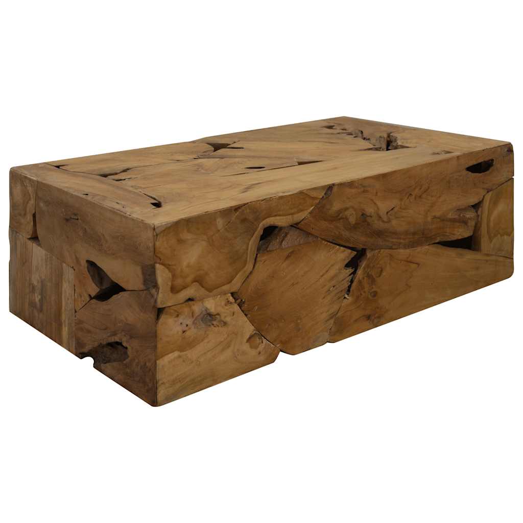 vidaXL Mesa de centro de teca genuina marrón 90x50x30 cm