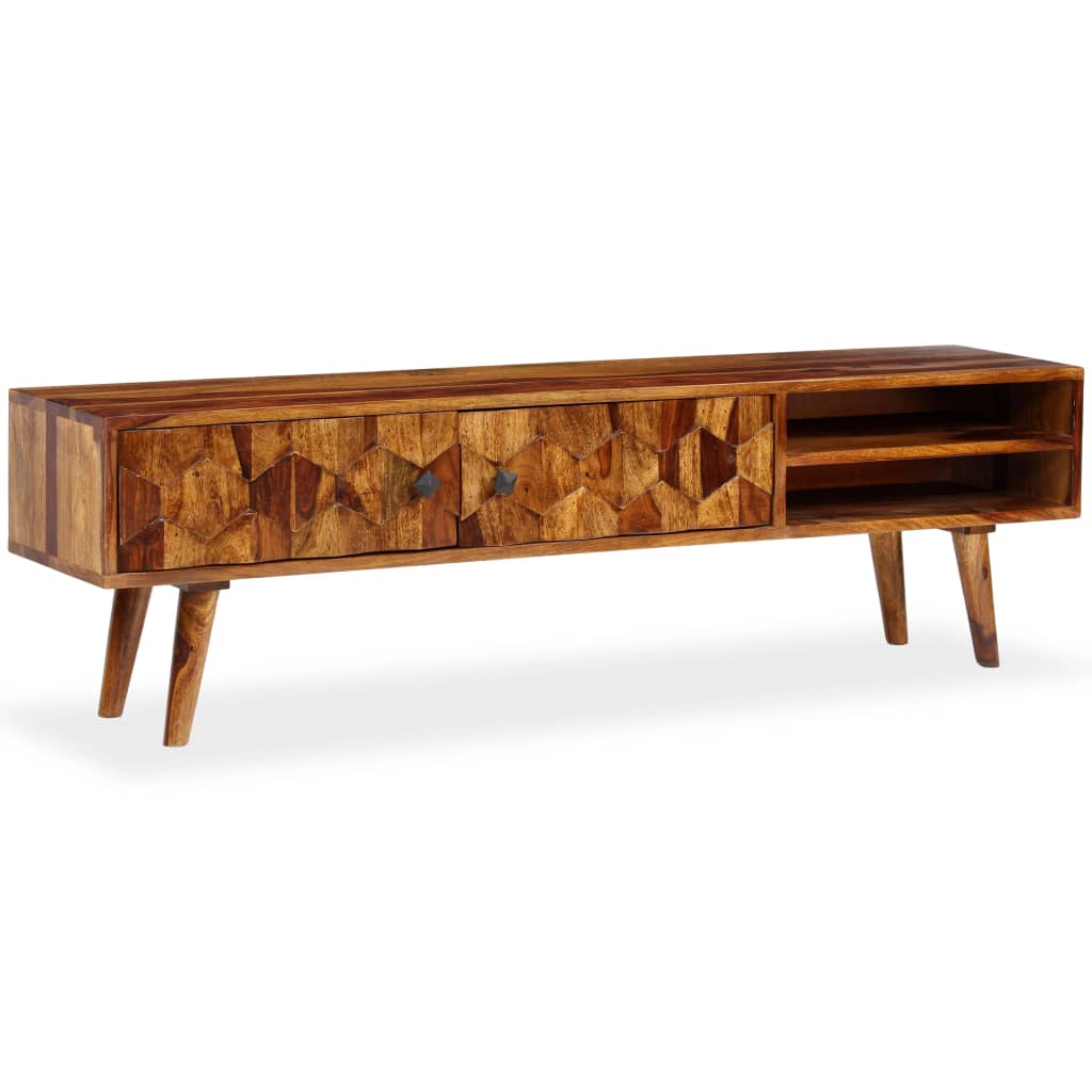 vidaXL Mueble de TV de madera maciza de acacia 140x30x40 cm