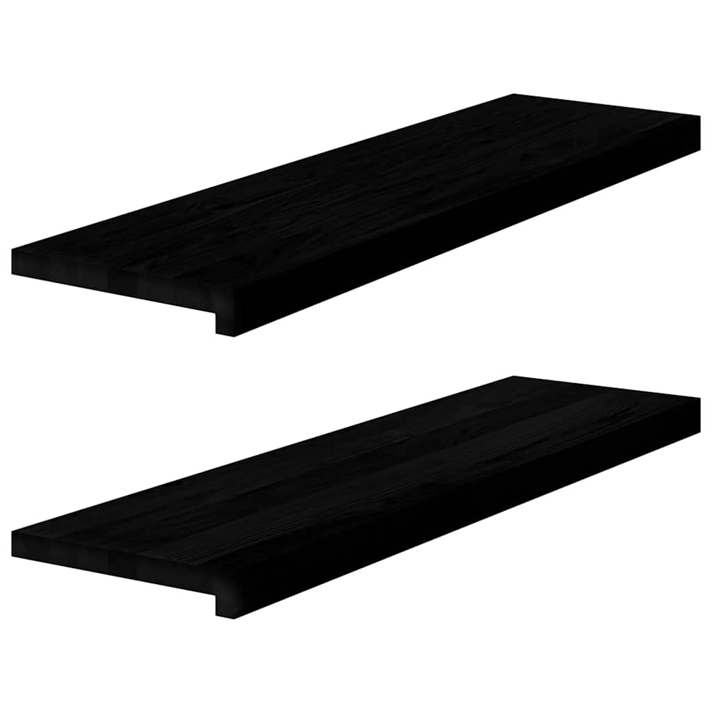 vidaXL Alféizares de ventana 2 uds madera maciza roble marrón oscuro 8721102800795