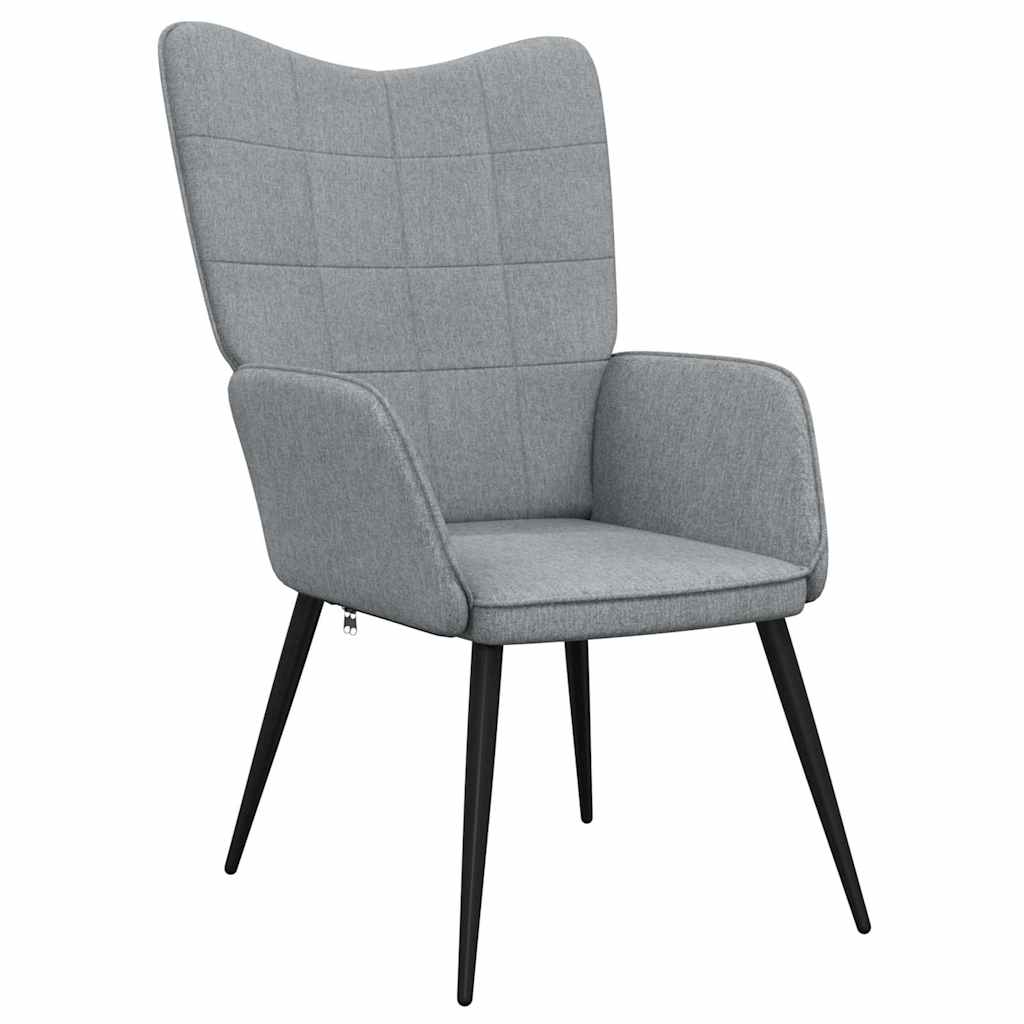 vidaXL Sillón de relax de tela gris claro 8720286423127