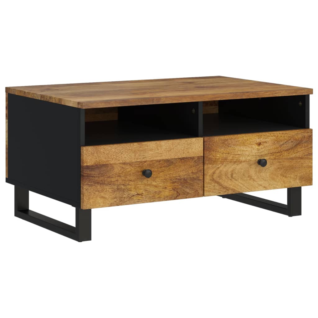 vidaXL Mesa de centro madera maciza mango y contrachapada 80x54x40 cm 8720845724603
