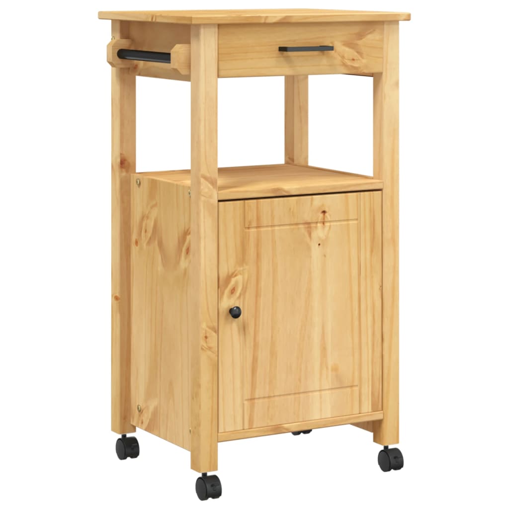vidaXL Carrito de cocina MONZA madera maciza de pino 48x40x90 cm 8721012251212