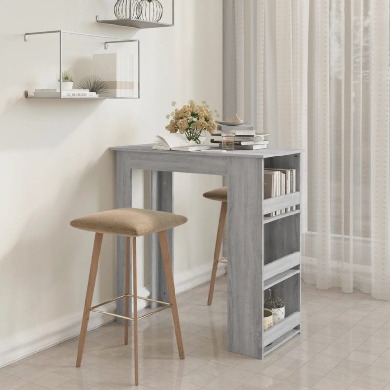 Mesa alta con estante gris Sonoma 102x50x103,5 cm VX-812967