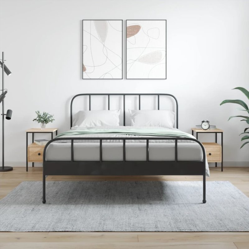 Mesitas noche 2 uds madera ingeniería roble Sonoma 34x36x50 cm VX-826046